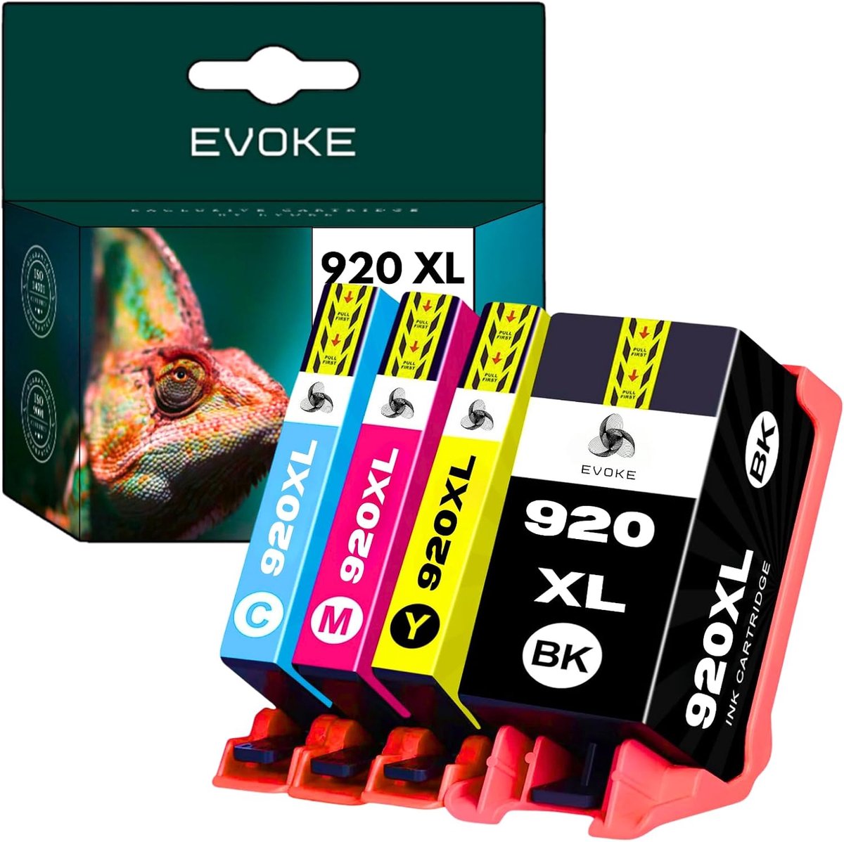 Inktset EVOKE 920 XL - CMYK Kit - 5400 pagina's - Compatibel met HP OfficeJet - SnelShoppen