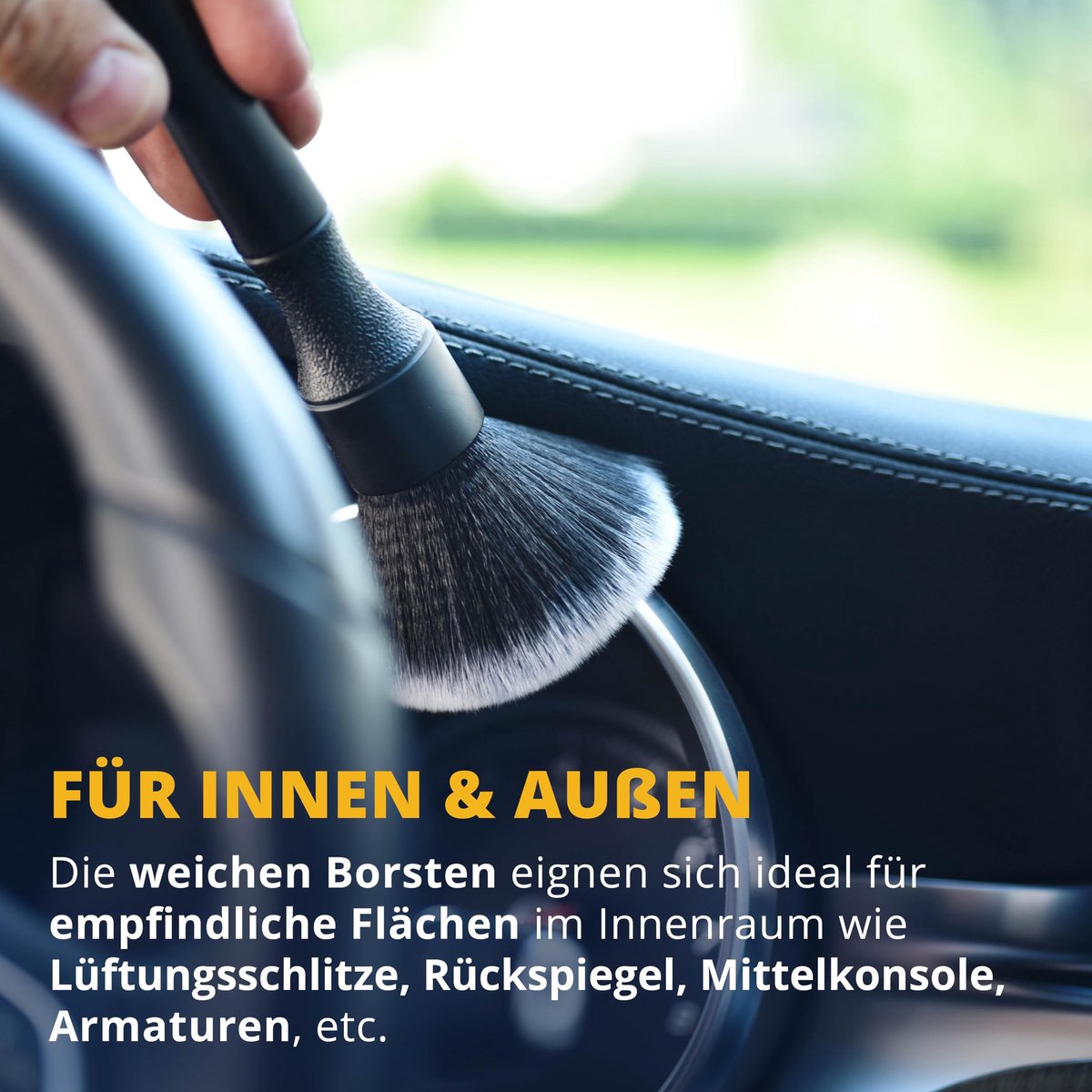 Detailing penselen auto set - diverse maten - precisie borstels - voor optimale autopoetsresultaten - ShopVlot