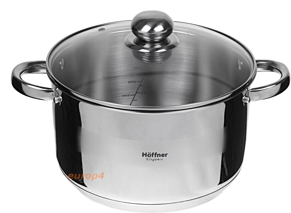 Hoffner Kookpan met Deksel - 3.5L - Inductie Geschikt - RVS