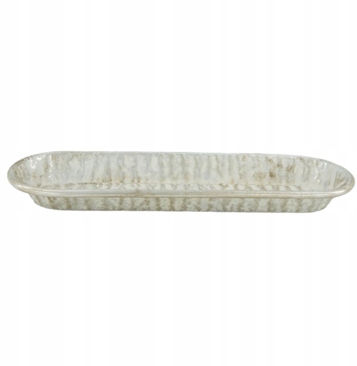 Zilverkleurige metalen serveerschaal 38x12x3cm