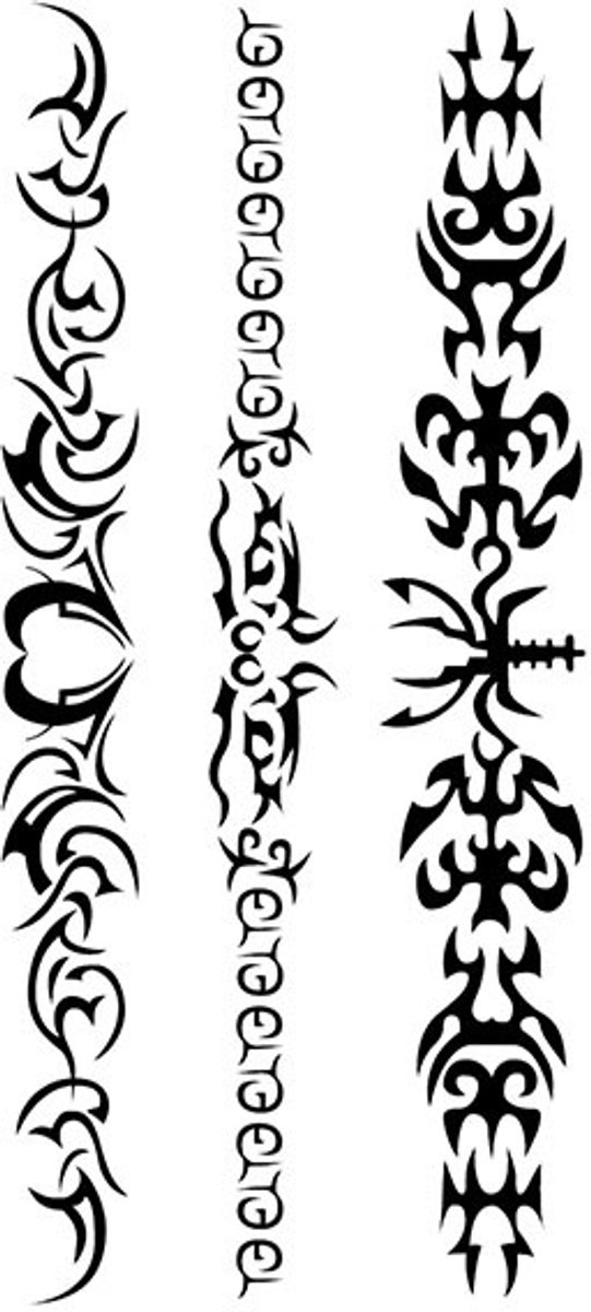 Tijdelijke tattoo Tribal Flow Trio 3 dagen