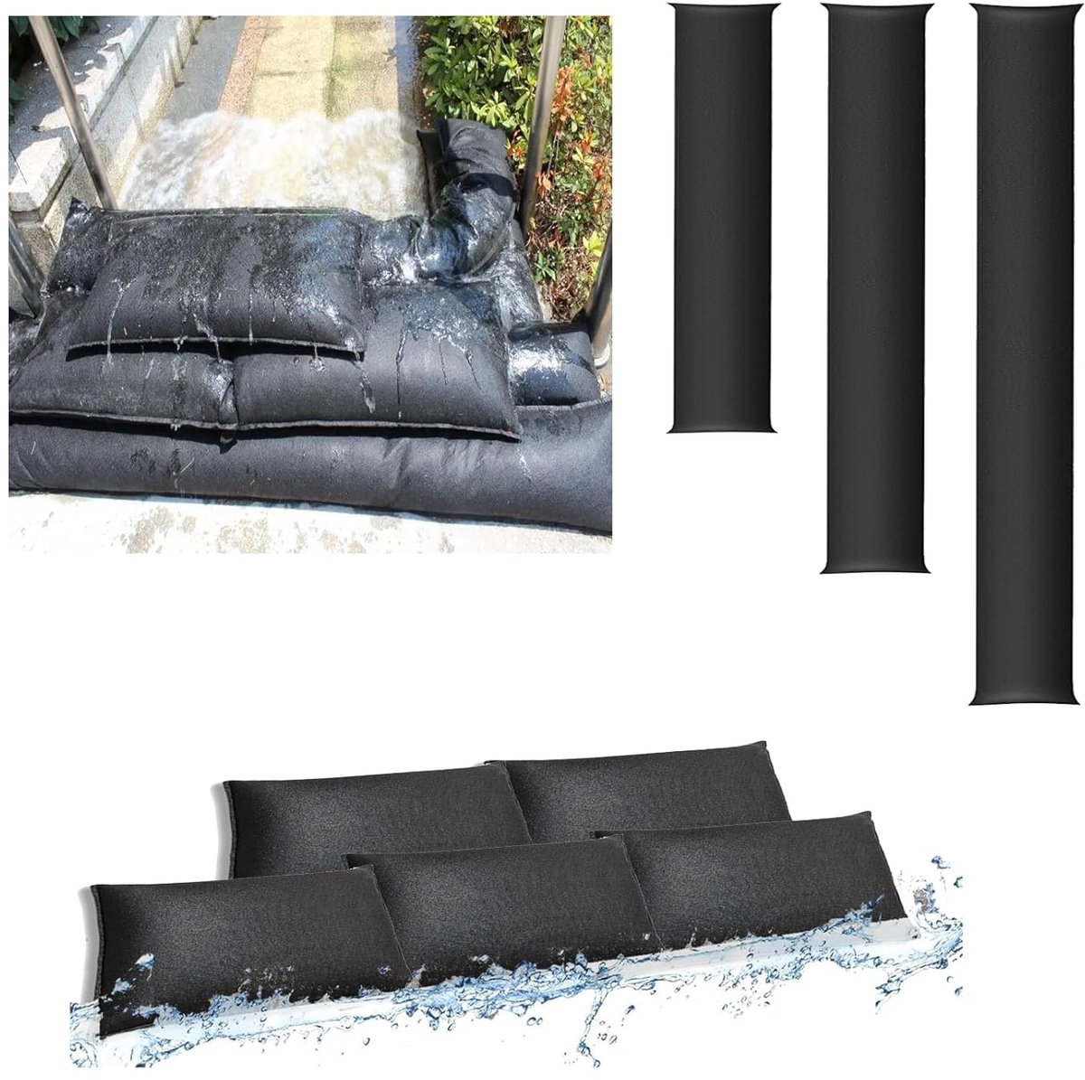 Waterlekkage absorptiezakken 90x20cm - Antivloedbarrière - Wateractief - Bescherming tegen regenwater - ShopVlot