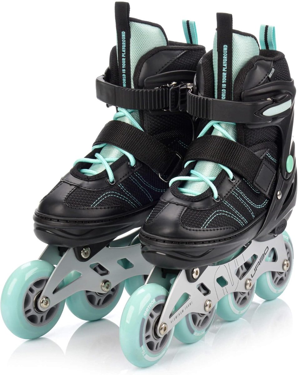 Inline skates voor kinderen 34-41 - verstelbaar - ABEC-9 PU wielen - ideaal voor actieve tieners - ShopVlot