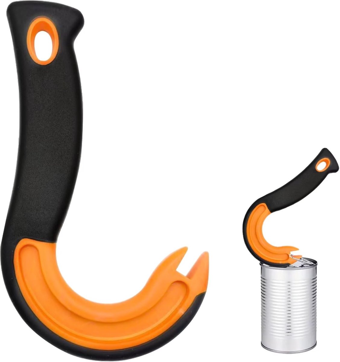 Blikopener - J-vormige Keukenhulp - Ringtrek Blikopener - Ergonomisch Ontwerp voor Senioren - ShopVlot