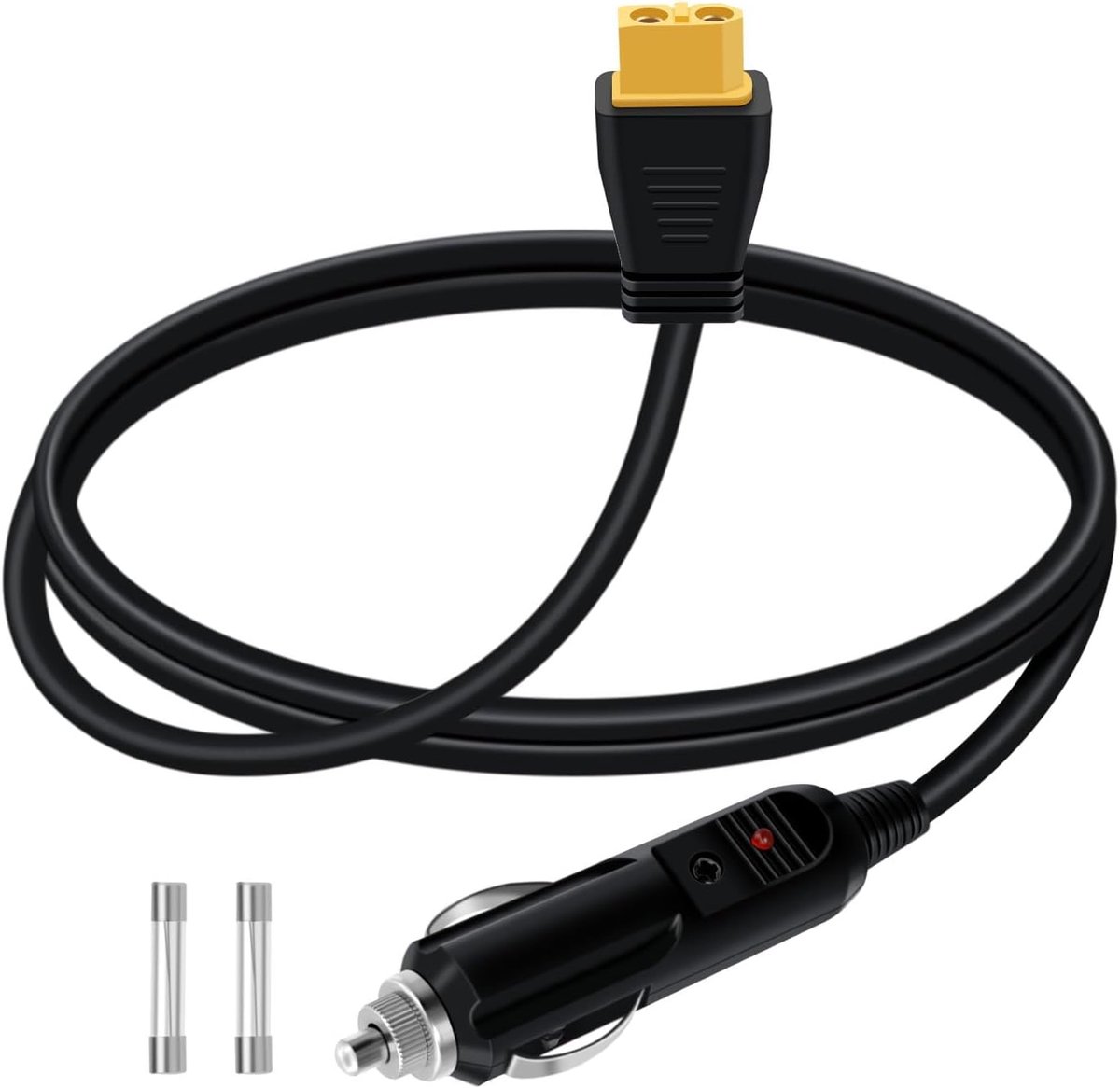 Cigarettenaansteker kabel 16 AWG - XT60 plug - met LED indicator - ideaal voor zonne-energie - ShopVlot