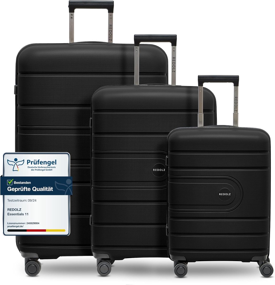 Harde Koffers Set 3-Piece - Zwart - Ruime Opbergruimte - Ideaal voor Lange Reizen - ShopVlot