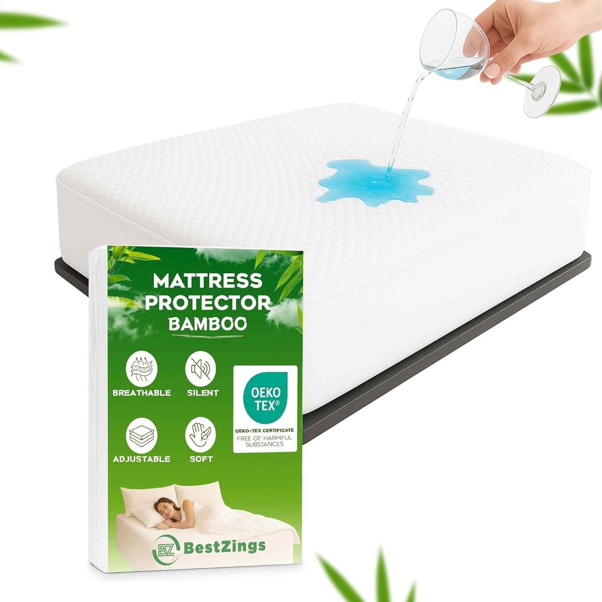 Matrasbeschermer 180x200 - Bamboe - Waterproof - Thermoregulerend - Bescherming tegen vocht - ShopVlot