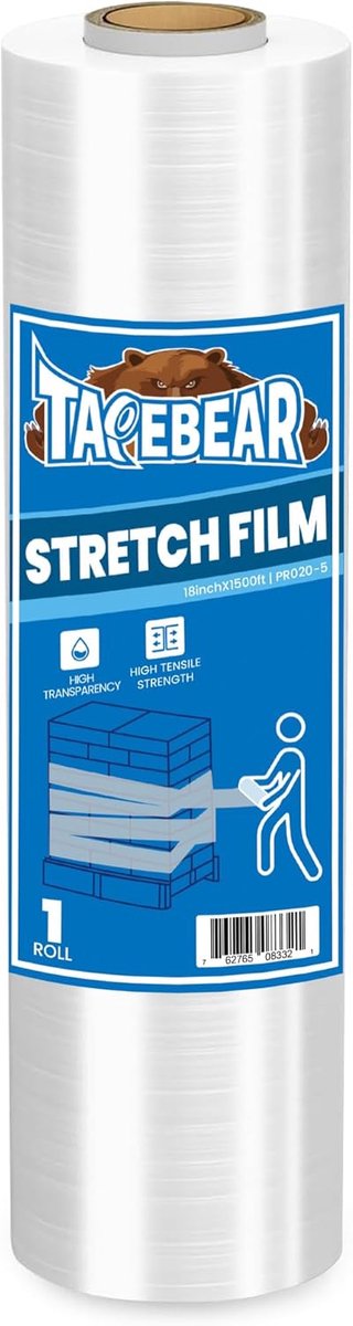 Stretchfolie 380mm x 230m - Transparant - Industrieduurzaam - Bescherming voor meubels en verhuizingen - ShopVlot