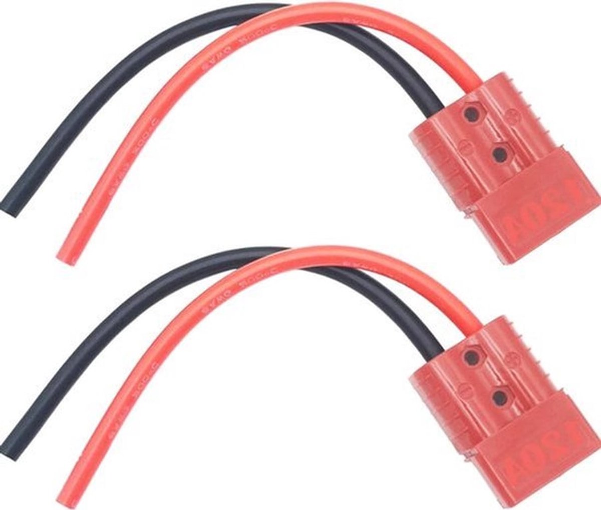 120 A 600 V batterijstekker met 6 AWG 25 cm siliconen kabel voor boot caravan auto camper (2 sets rood)