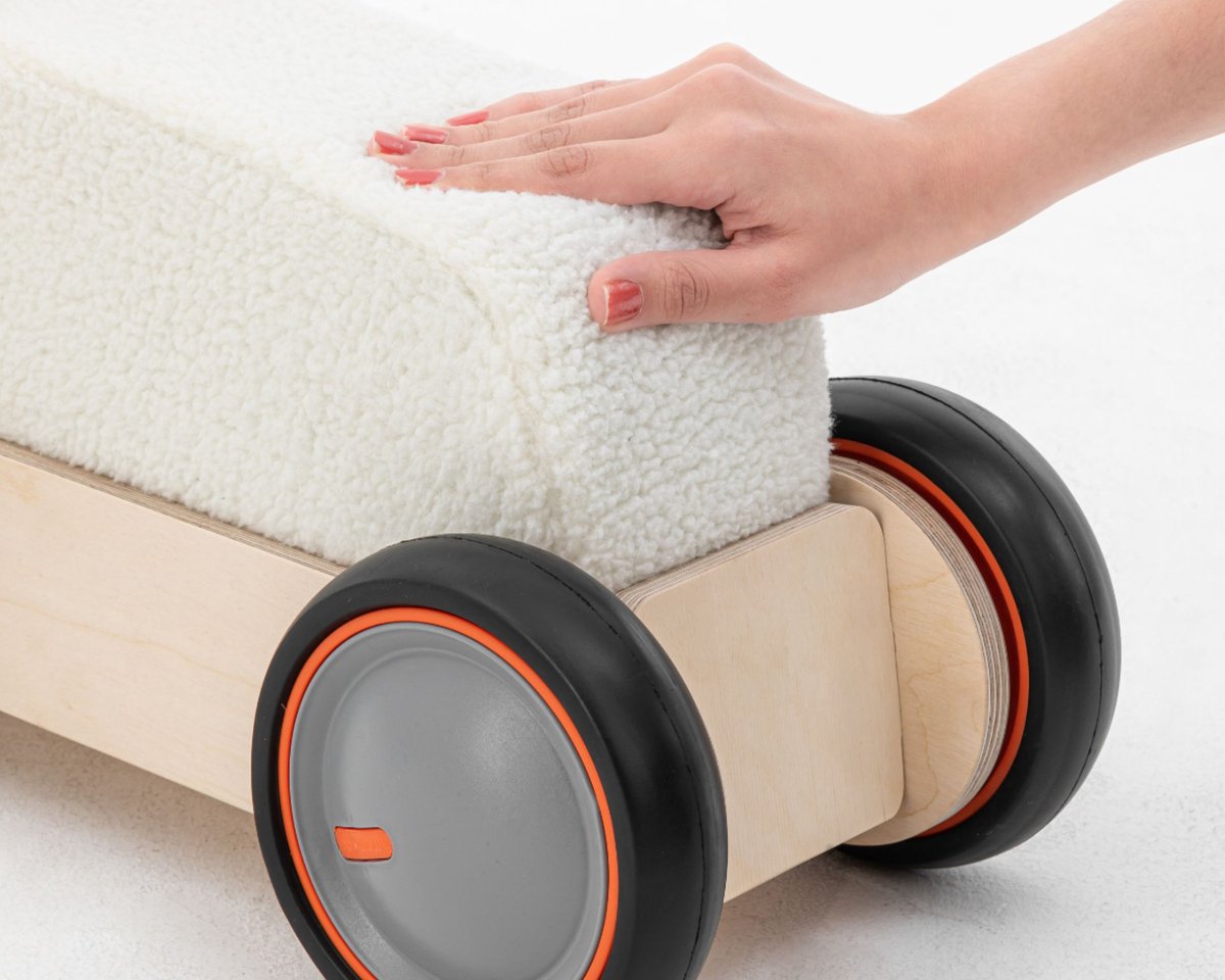 Mamatoyz Houten Loopwagen Leren Lopen Model Koe met Opbergruimte voor Speelgoed