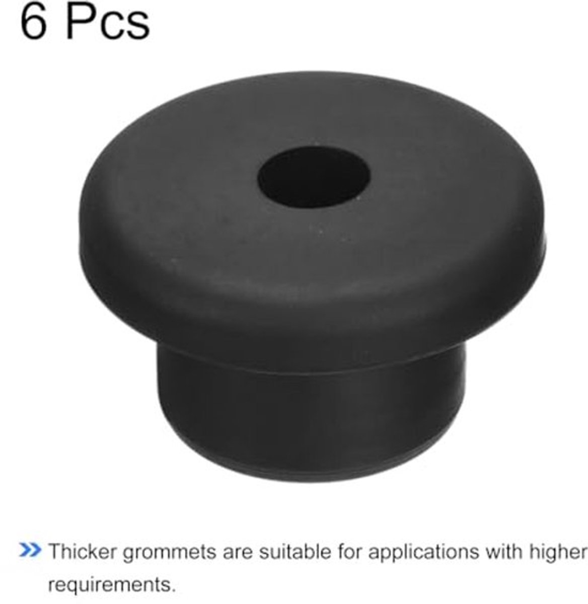 6 stuks Rubber Grommet 16mm Mount Dia Ronde T-Type Silicoon Seal Flexibele Gat Plug Voor Kabel Pijp Koord Bescherming