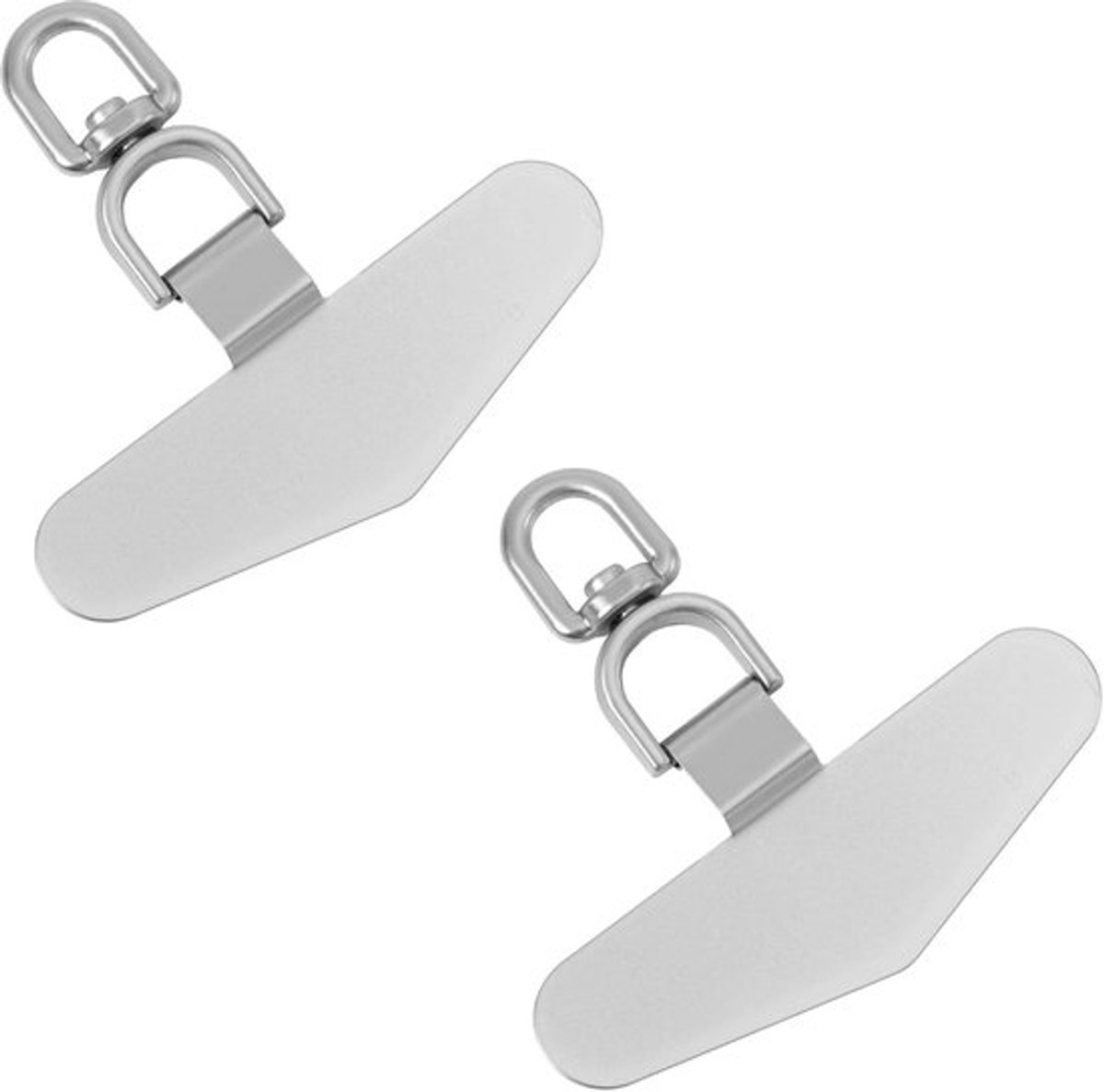 2 stuks universele telefoonkabelbeschermers, driehoekige metalen telefoonkabelbeschermers zonder lijm, metalen telefoonbeschermer voor telefoonkoordjes, volledige dekking, zilver