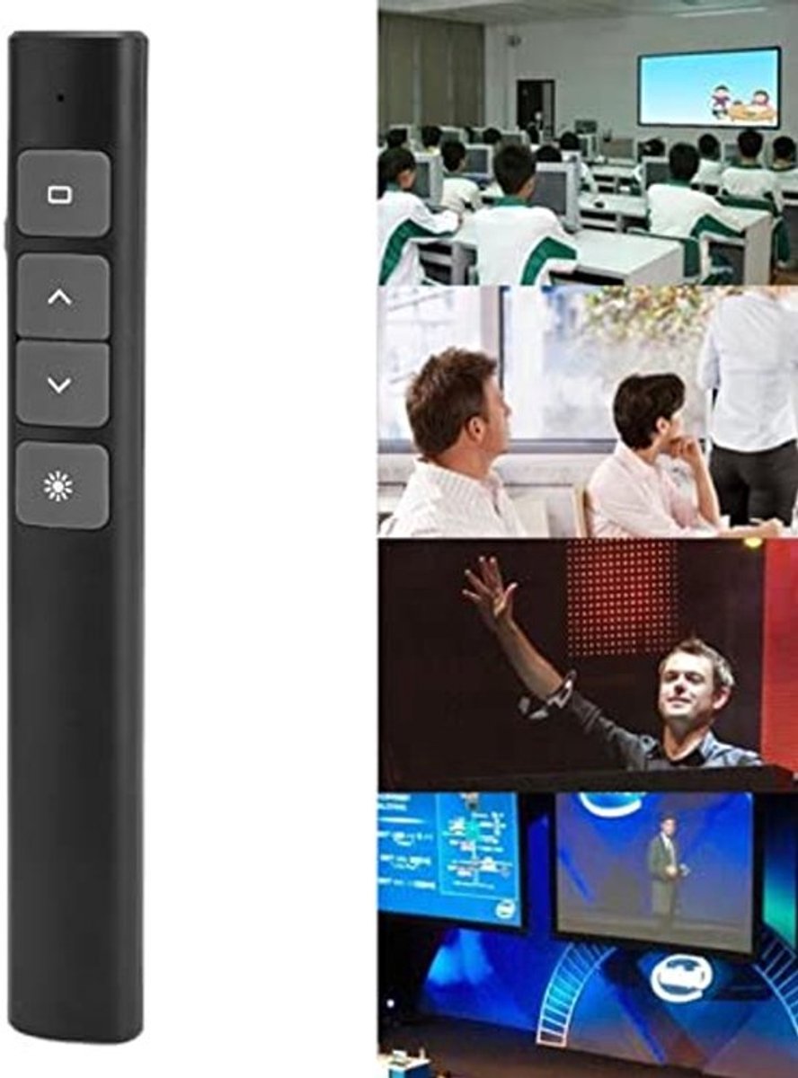 Presentatie Clicker Chip RF 2.4G toetsen van siliconen ABS Plug and Play draagbare afstandsbediening voor draadloze presentator voor kantoor, Standaard
