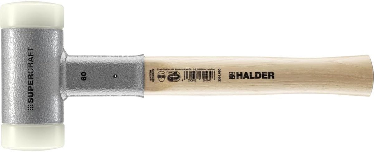 Zachte hamer 60 mm - hickory handvat - trillingsdempend - ideaal voor vakmensen - ShopVlot