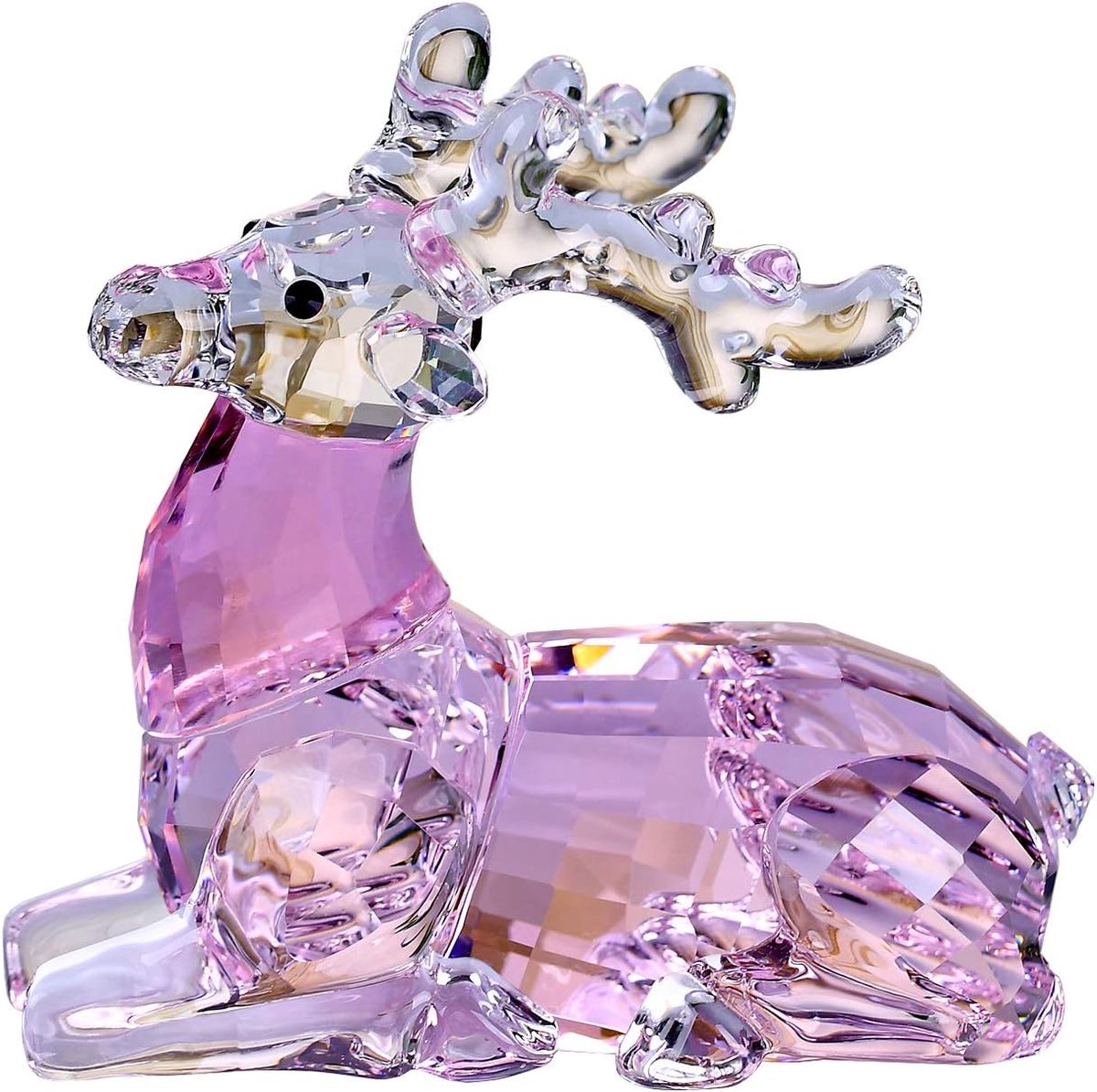 Reindeer figuren - K9 kristal - Elegante roze decoratie - Perfect als cadeau - ShopVlot