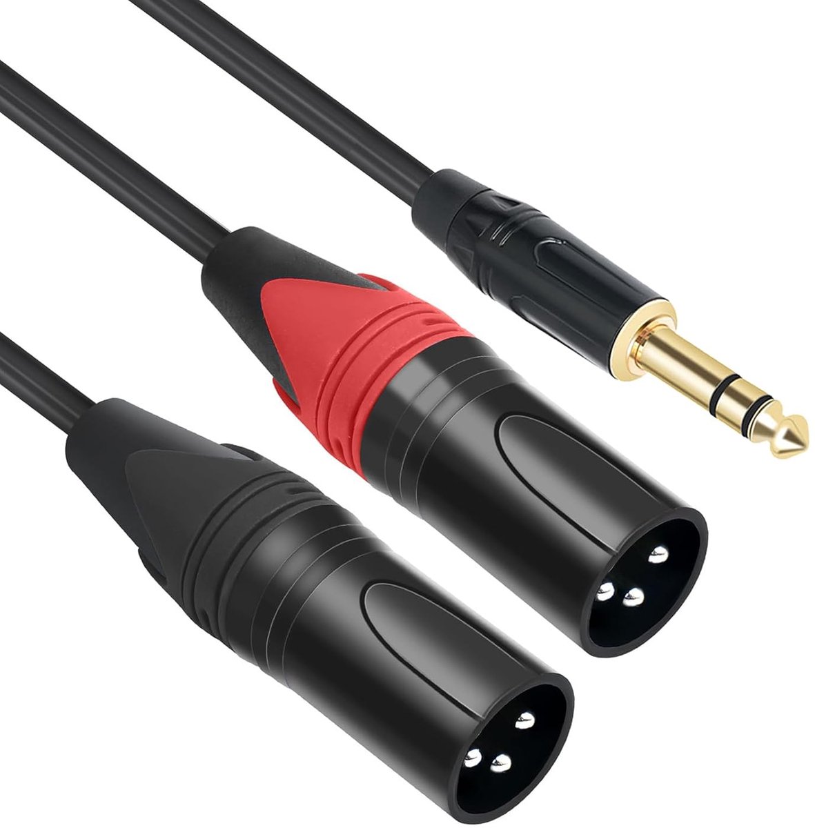 XLR kabel 0.3 cm naar 2 XLR - Mini Jack naar dubbele XLR adapter - Y stereo audiokabel - Perfect voor mixer en studio - ShopVlot