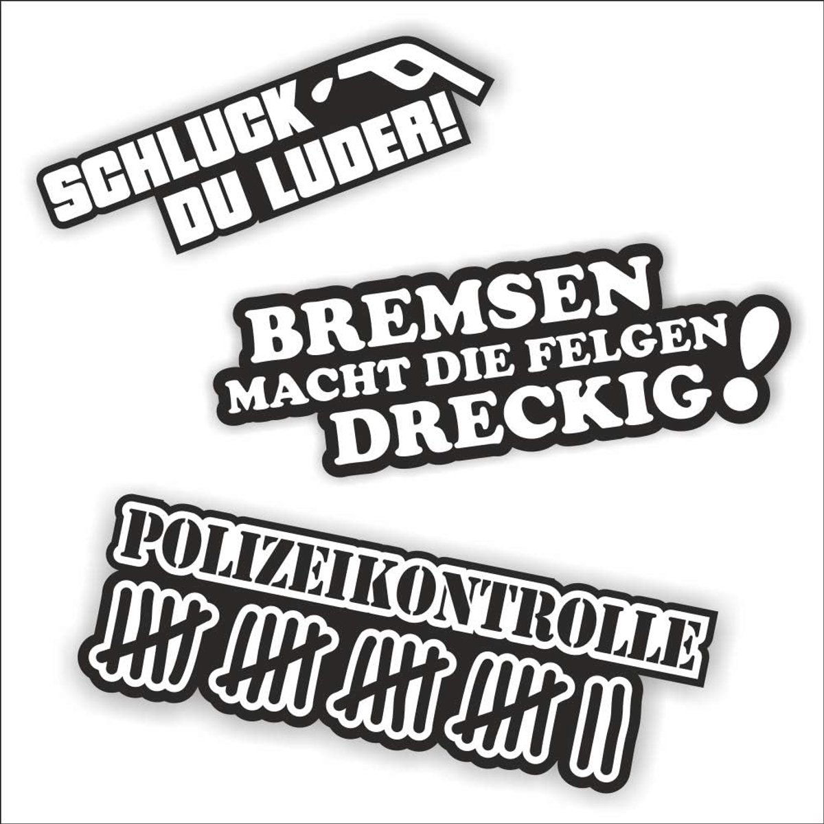 Sticker set tuning auto - 3 stuks - JDM Dub Decal - unieke auto decoratie - ShopVlot