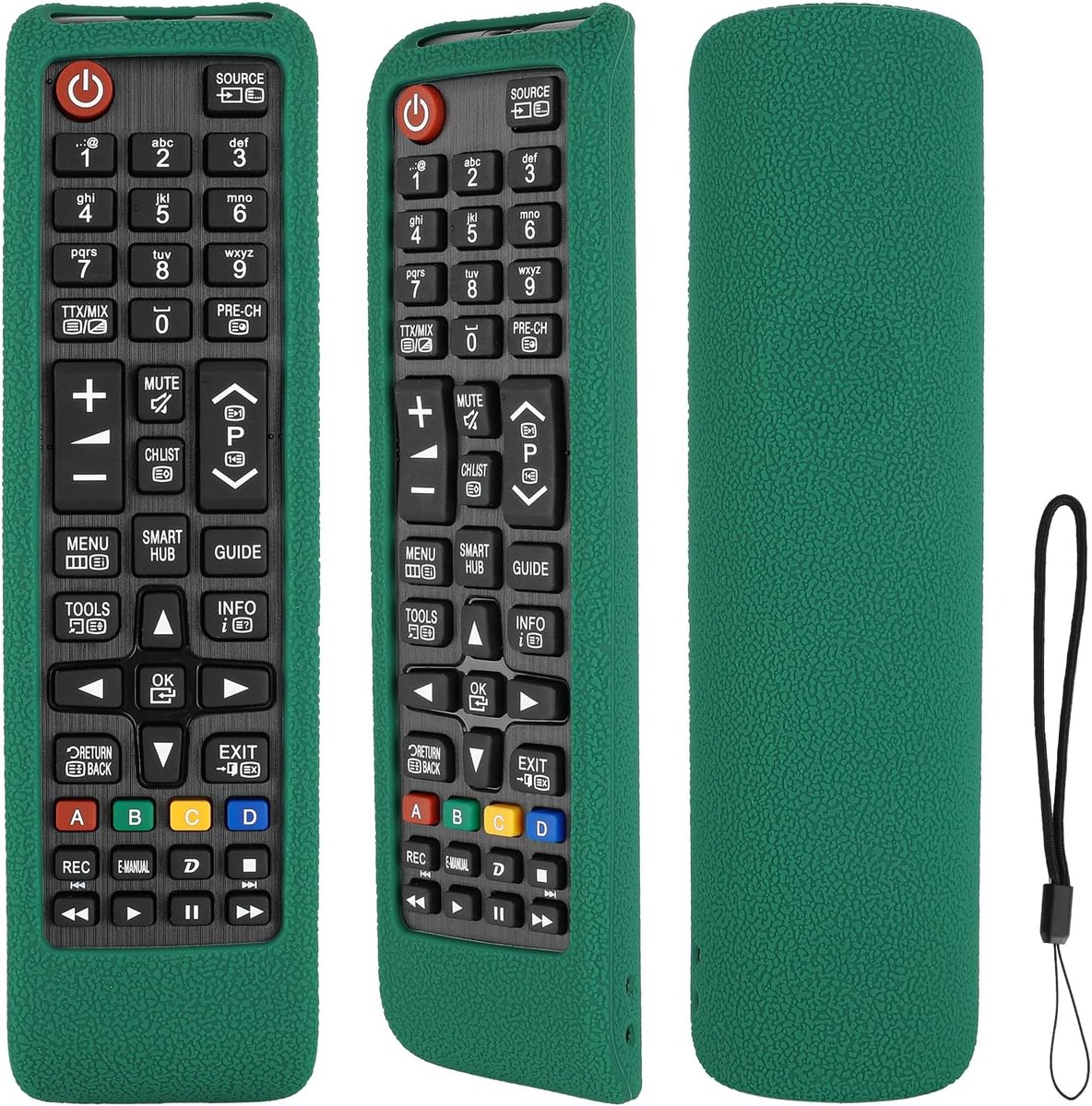 Beschermhoesje voor TV-afstandsbediening - siliconen - schokbestendig - met koord - ShopVlot