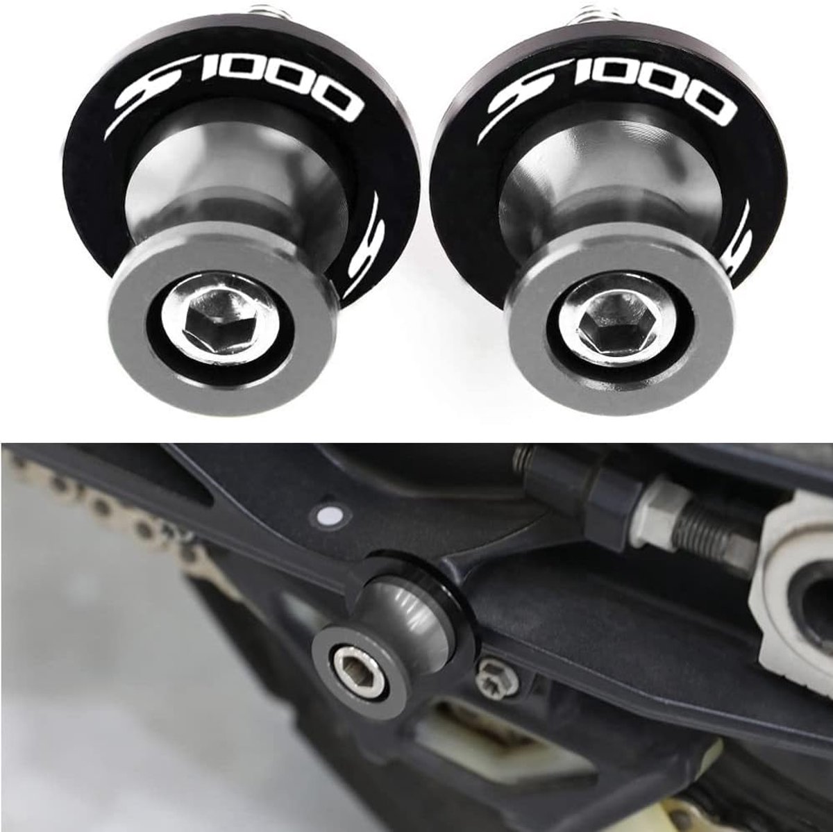 Montagestandaard Racing Adapter M8 x 1.5 - Titanium - Eenvoudig te installeren - Voor S1000R/S1000RR/S1000XR - ShopVlot