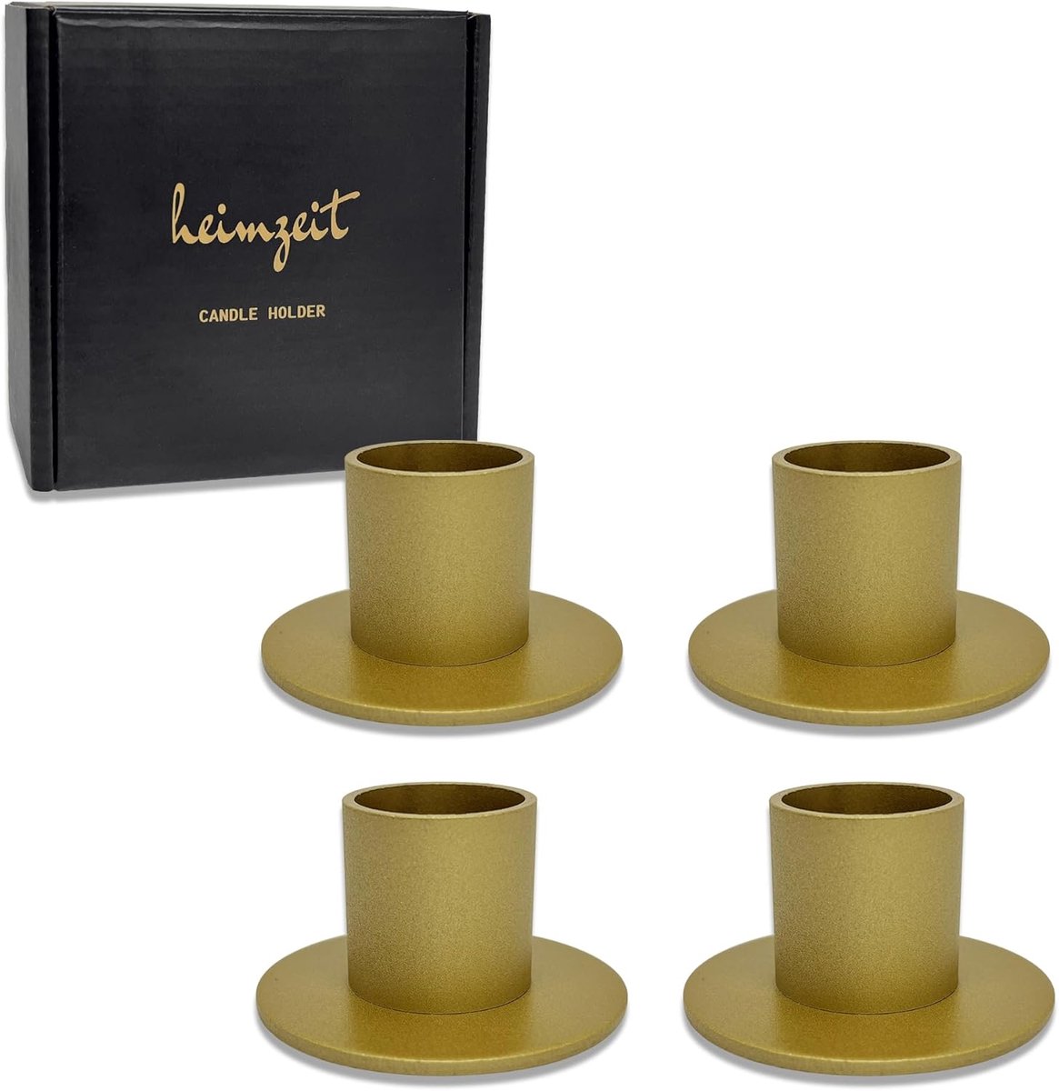 Kandelaar Ø22 mm - Rond Goud - Set van 4 - Creëer Sfeervolle Verlichting - ShopVlot