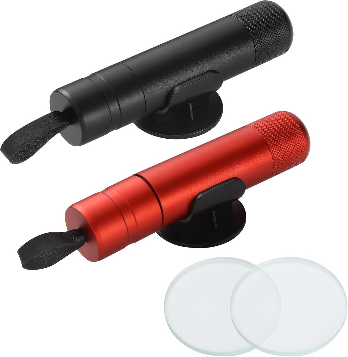 Noodhamer voor de auto - 2-in-1 - zwart en rood - breek glas en snijd gordels - ShopVlot