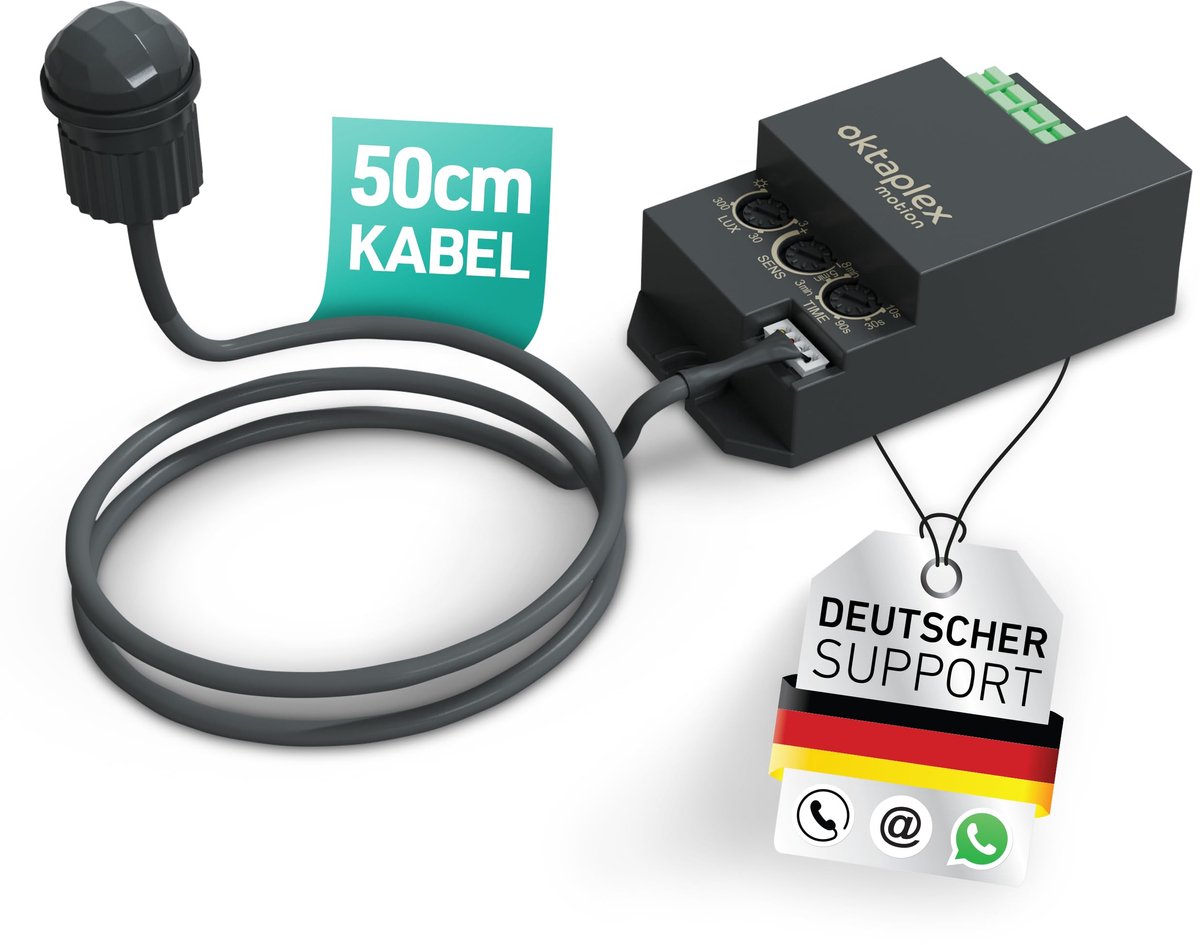 Inbouwbewegingsmelder buiten 360 graden - infraroodsensor - IP65/IP20 - optimaal beveiligd - ShopVlot