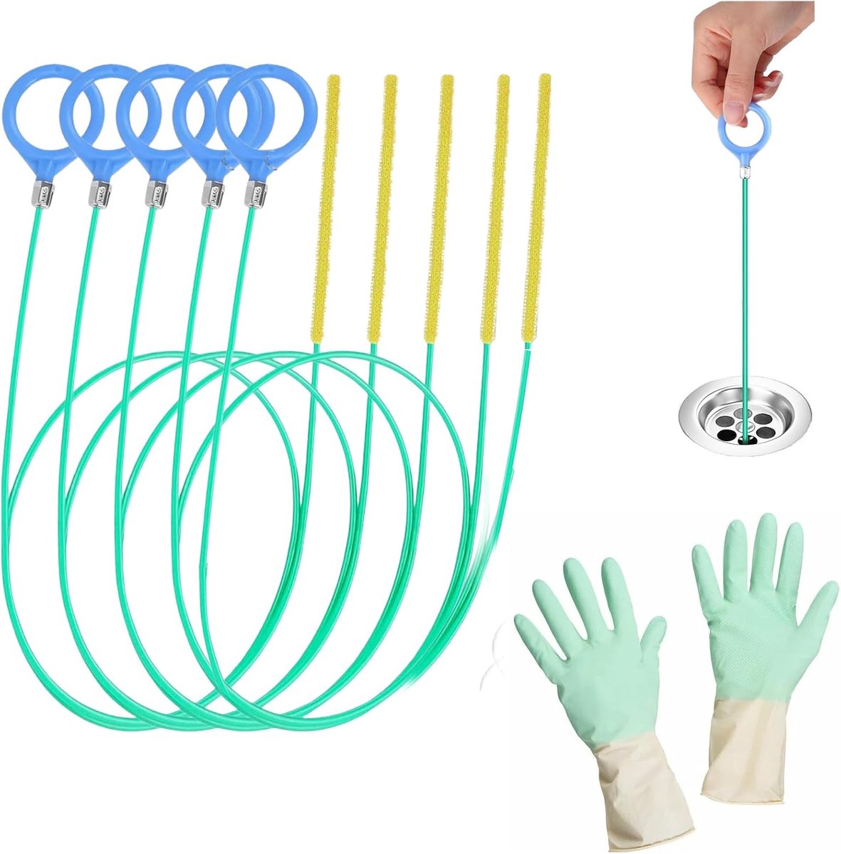 Afvoerontstopper 90cm - Onbreekbaar metaal - Flexibel en dun - Verwijdert haar verstoppingen - ShopVlot