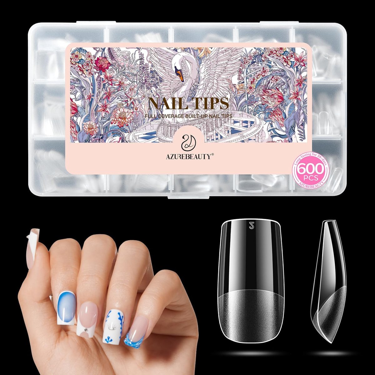 Nageltips 600 Stuks - Volledige Bedekking - Perfecte Pasvorm - Ideaal voor Thuisgebruik - ShopVlot