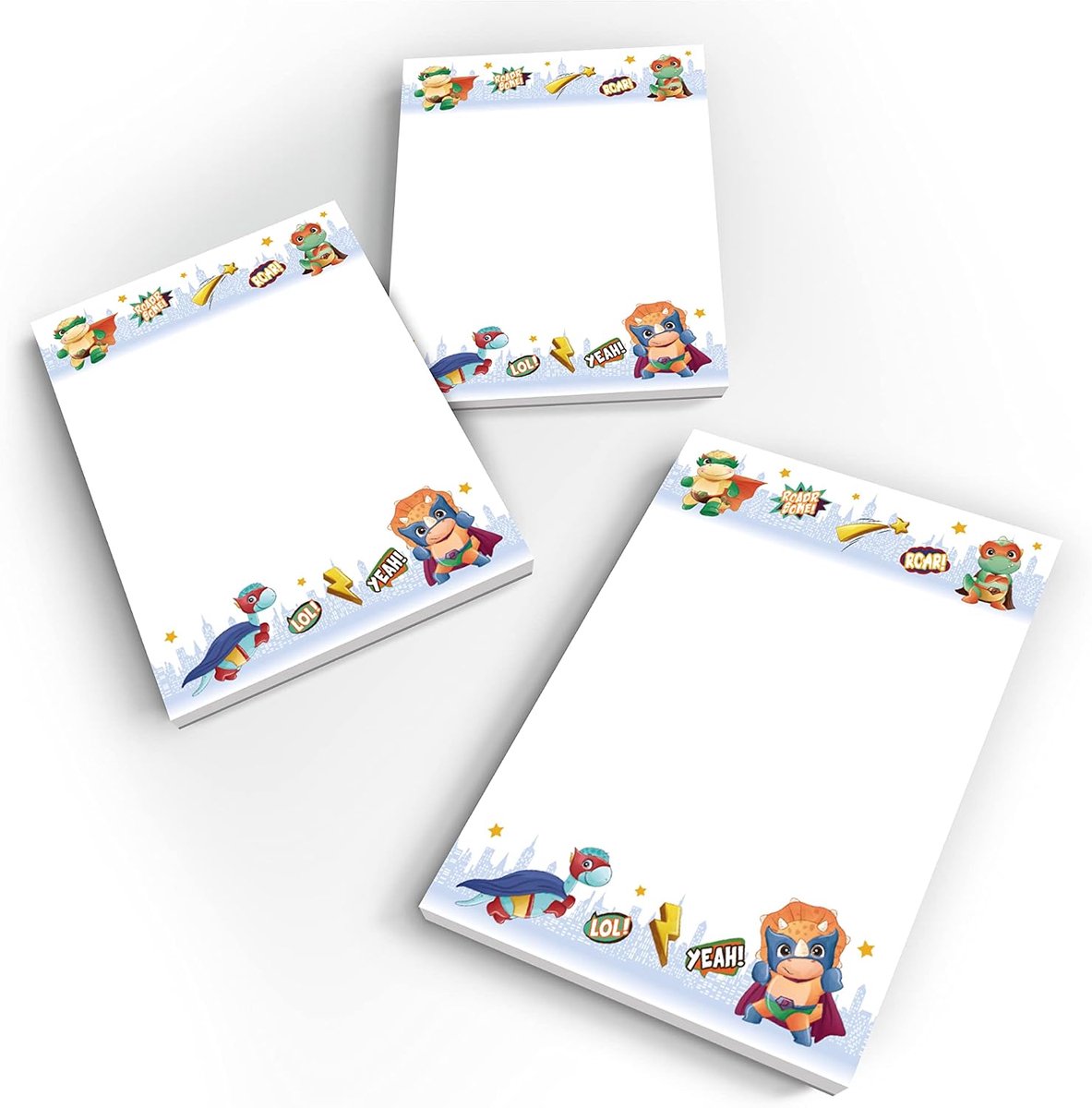 Junapack 12 mini-notitieblokken voor jongens, dinosaurus, cadeautje voor kinderverjaardag, gastgeschenken voor jongens, A7-formaat