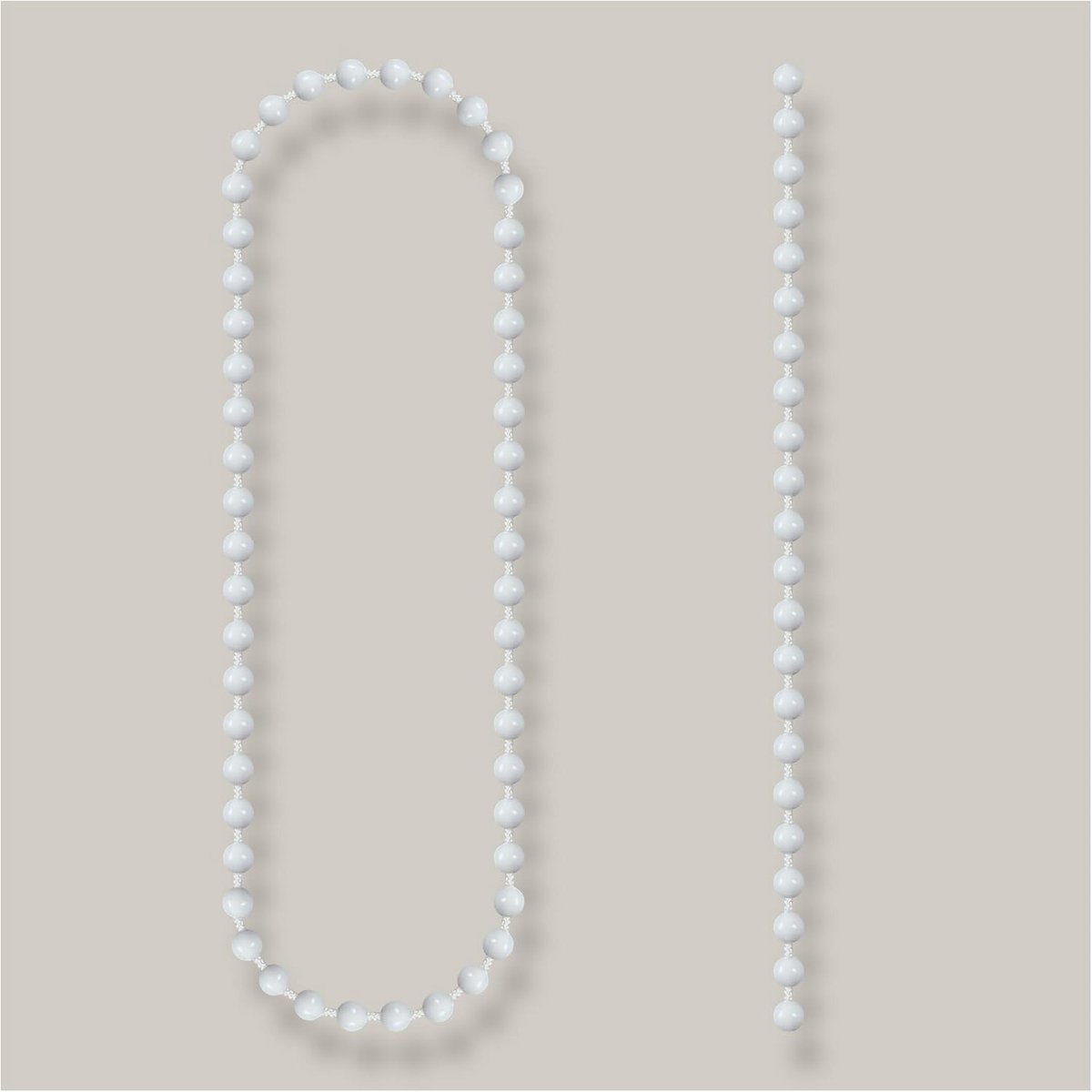 rolgordijnketting 50 cm - witte vervangende bedienketting - 4,5 x 6 mm - geschikt voor jaloezie en vouwgordijn - ShopVlot
