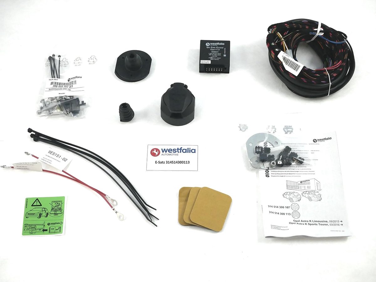 Elektrische set 13-polig - voertuig specifiek - Opel Astra K hatchback/stationwagon - betrouwbare aansluiting - ShopVlot