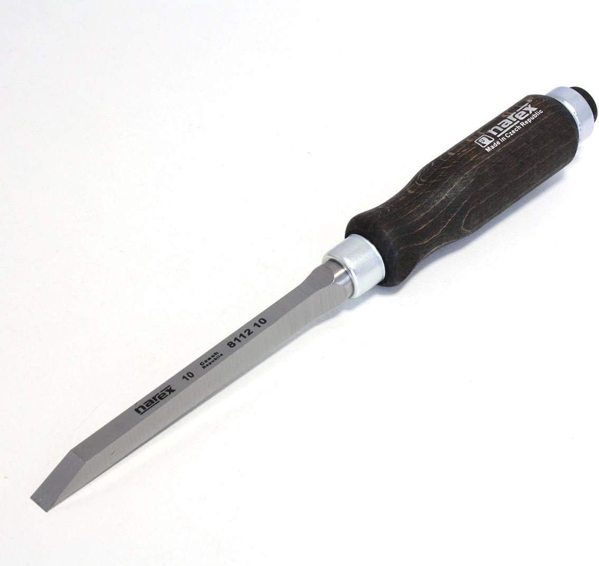 Houtbeitel 8 mm - houten handvat - 59 Hrc hardheid - ideaal voor pin gaten - ShopVlot