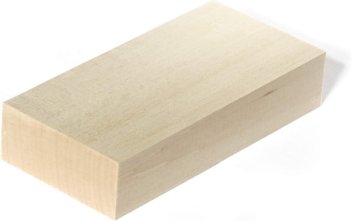 Houten blok voor snijden - lindenhout - ideaal voor houtsnijden - eenvoudig in gebruik - ShopVlot