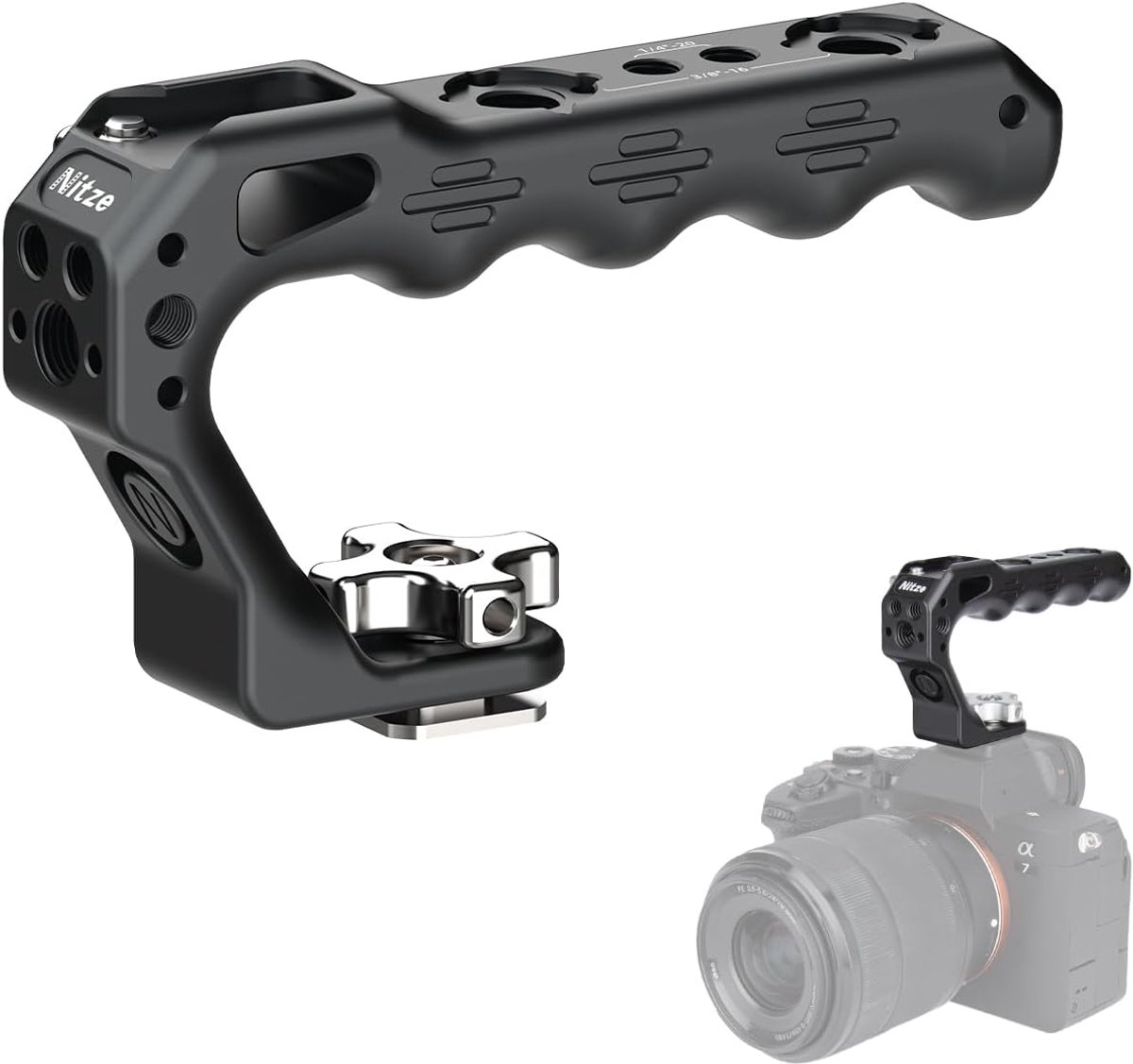 Mini Cold Shoe Top Handle - Universele handgreep voor camera's - Geschikt voor DSLR en video rigs - ShopVlot
