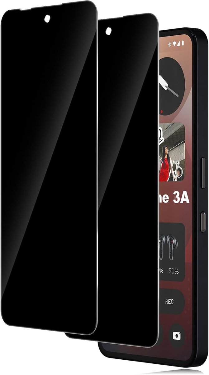 Anti-spy schermbescherming voor Nothing 3A Pro - 9H gehard glas - privacyfilter - optimale bescherming - ShopVlot