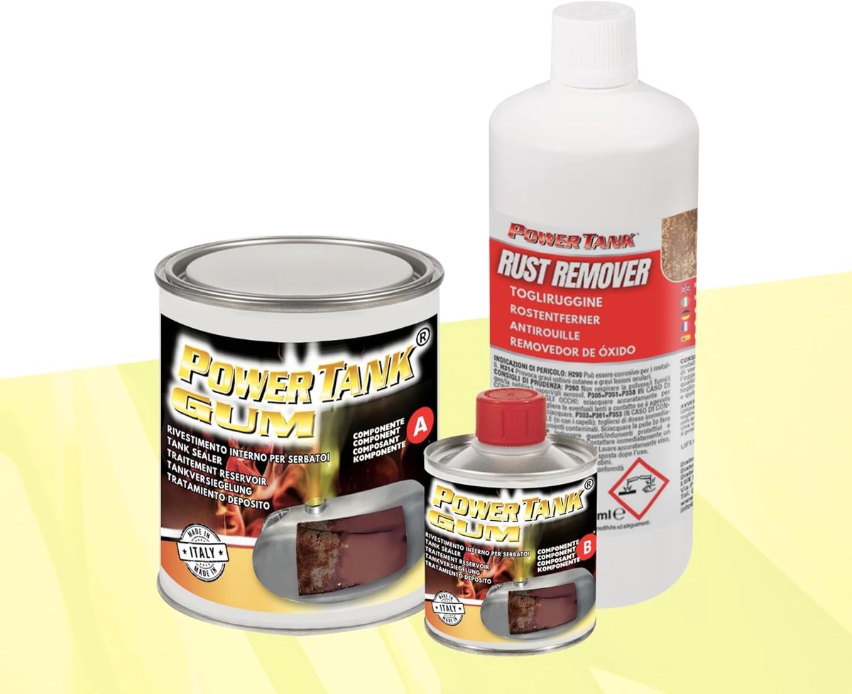 Motorcycle Tank Behandeling 20/25 Liters - Medium 700 g - Elastisch en Verhoogde Dichtheid - Bescherming Tegen Roest - ShopVlot