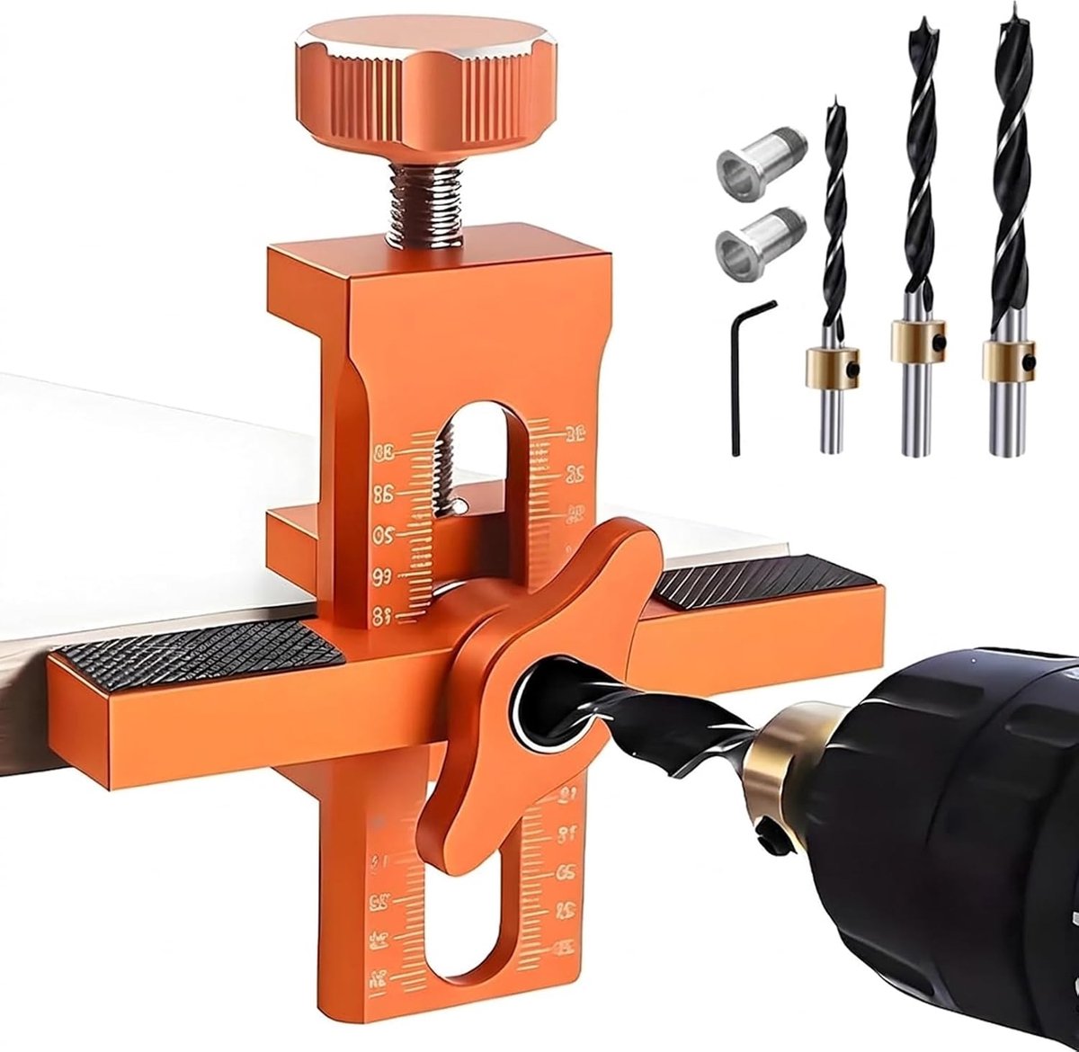 Kastdeur montagehulp - 2-in-1 aluminium en roestvrij staal - hoogteverstelling tot 55 mm - nauwkeurige positionering - ShopVlot