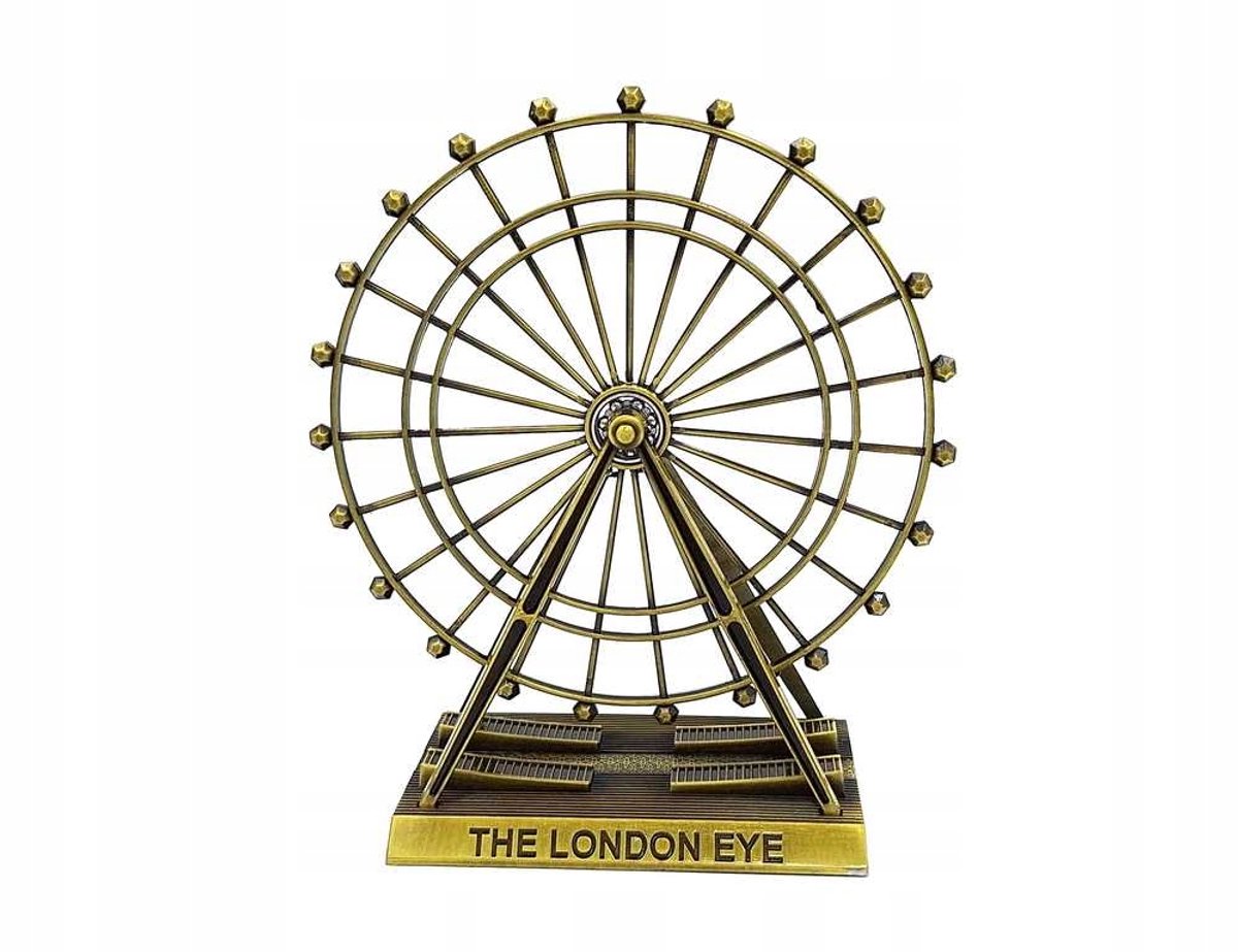 London Eye Reuzenrad Decoratie - 23cm Metaal Bruin/Koper