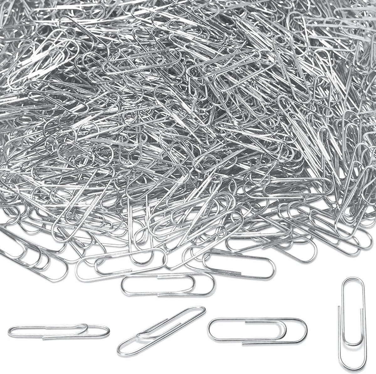 Paperclips 28 mm - zilver metalen klemmen - micro-kantelontwerp - perfect voor documenten - ShopVlot
