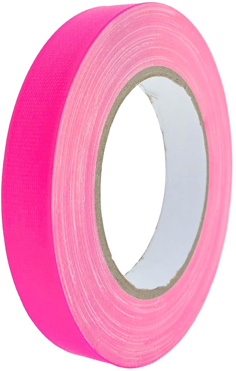 Neon tape 19mm x 25m - geweven tape - matte fluorescent neon pink - ideaal voor markering - ShopVlot