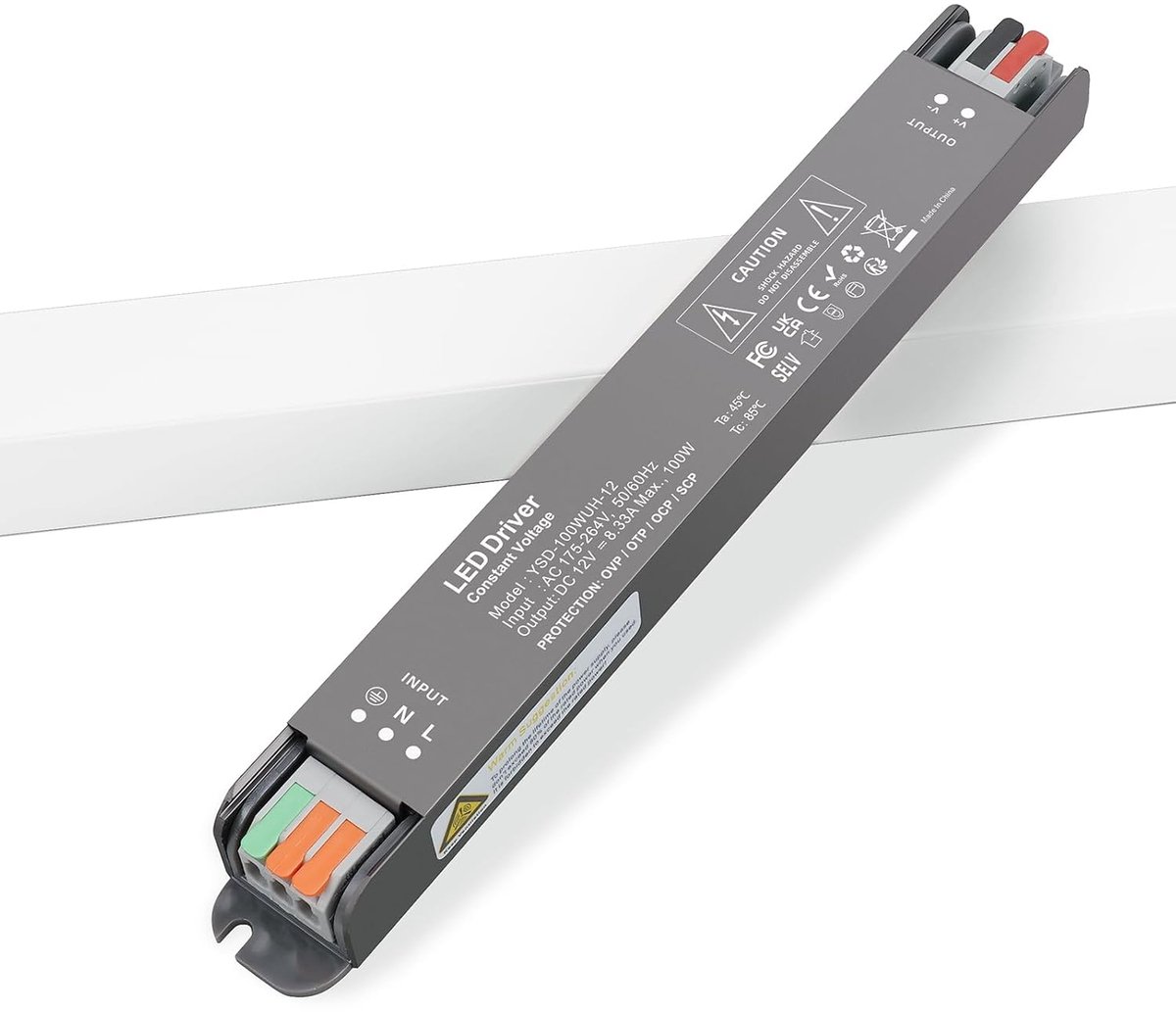 LED transformer 12V 100W - laagspanning transformator - constante spanning - ideaal voor G4 MR16 lampen - ShopVlot