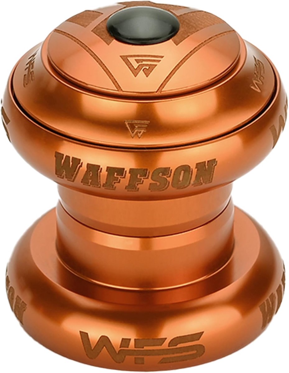 CNC headset 1 inch - aluminium - oranje - lichtgewicht voor optimale prestaties - ShopVlot