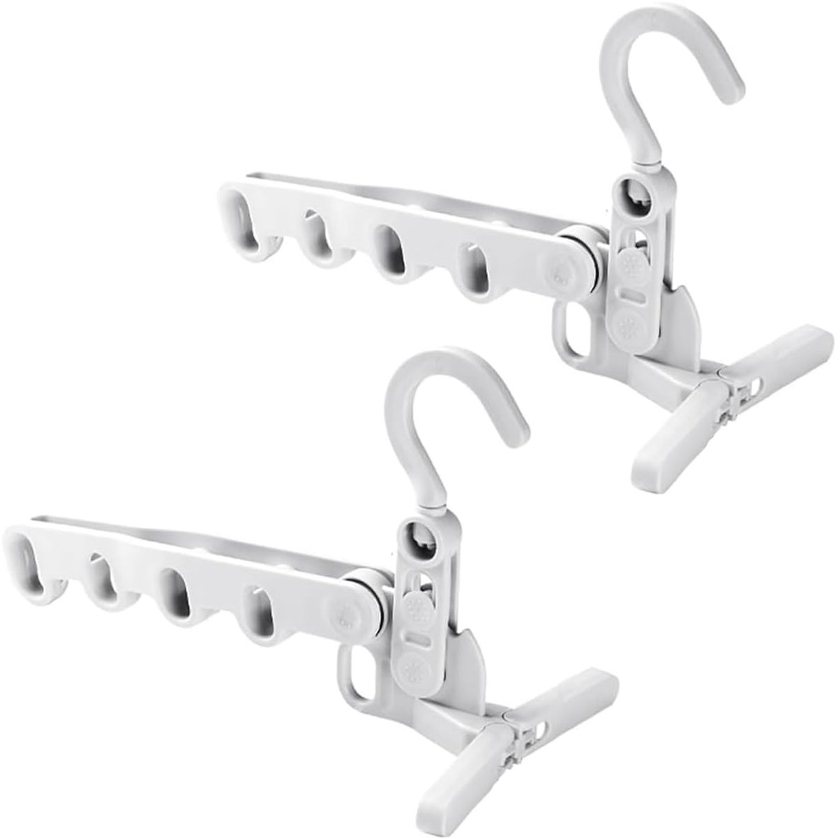 2 stuks draagbare reis-kleerhangers kleding airer indoor vouwen met 5 gaten geschikt voor outdoor camping reizen hotel woningen studenten