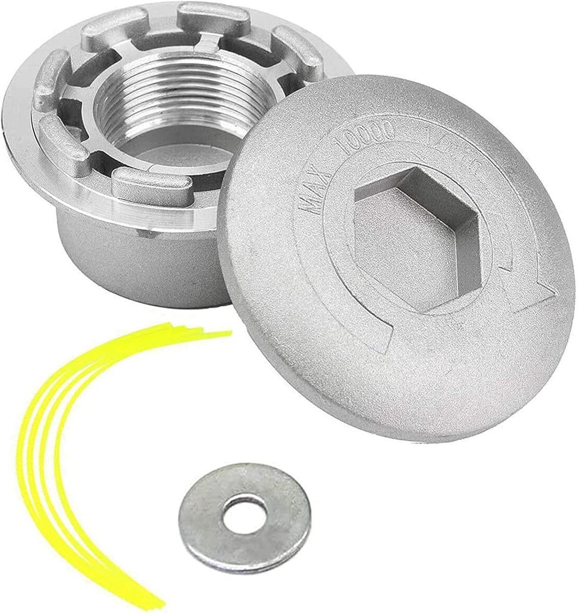 Draadkop, draadkop bosmaaier, draadkop, grastrimmer, met 4 draden, geschikt voor grasmaaiers, maaikop, accessoires, grastrimmer