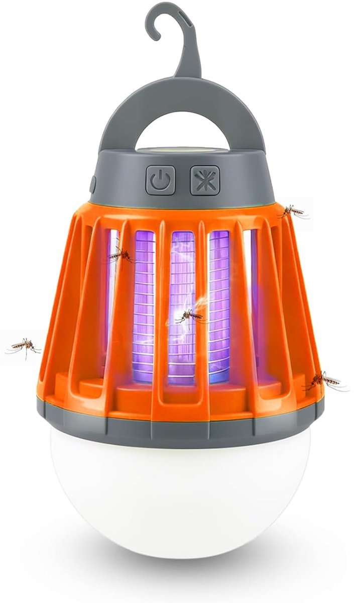 Anti-muggenlamp, IPX6 waterdicht, insectenbescherming, draagbaar, led, oplaadbaar, USB, voor camping, buiten, tuin, tenten, noodgevallen