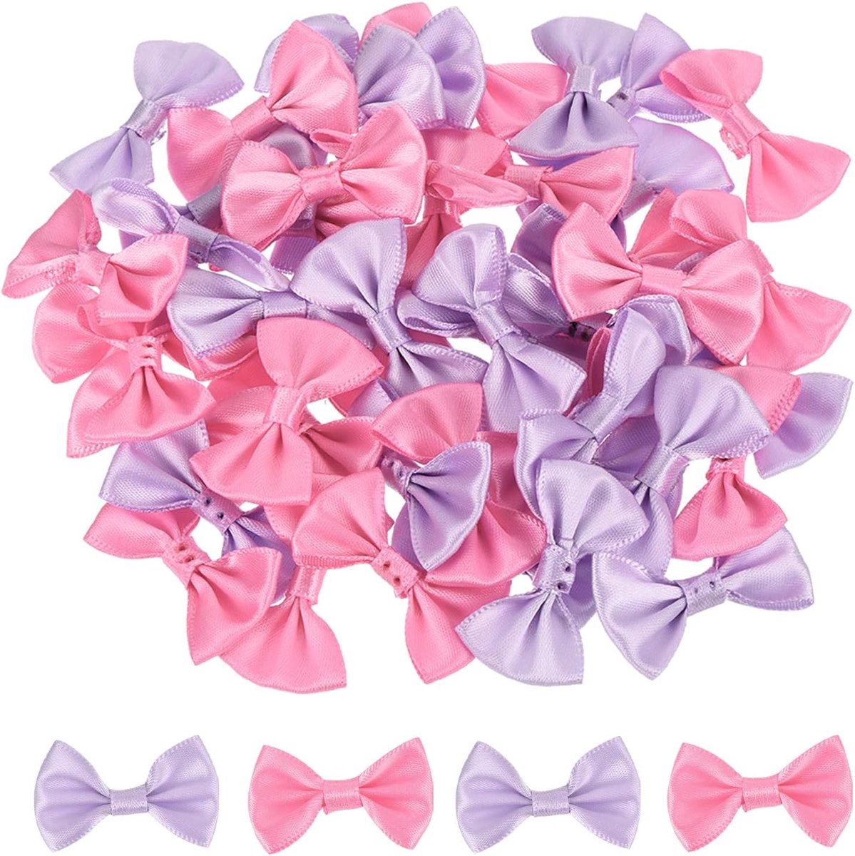Strikken 3,8 x 2,5 cm mini strikjes om te knutselen, kleine satijnen strik, groothandel voor doe-het-zelf naaien, scrapbooking, huwelijkscadeau, cadeau, cadeau