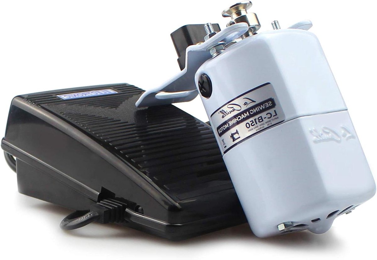 Naaimachine Motor - Motor Kit - Klusjes Klaren - Verstelbaar Pedaal - 150W 8000RPM - Wit