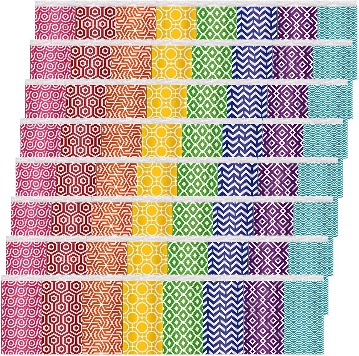 Zakdoekjes 3-laags - Reis tissues - Hygiëne onderweg - Geometrische print - 800 vellen - Wit