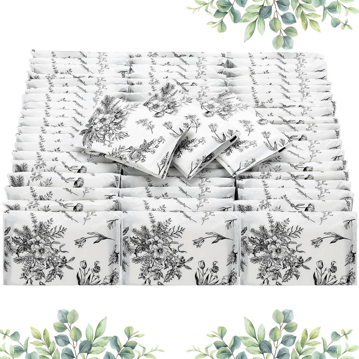 Mini Tissues - Zakdoekjes Pocket - Voor Dagelijks Gebruik - 3-Laags Zacht Materiaal - 100 Stuks - Bloemenpatroon