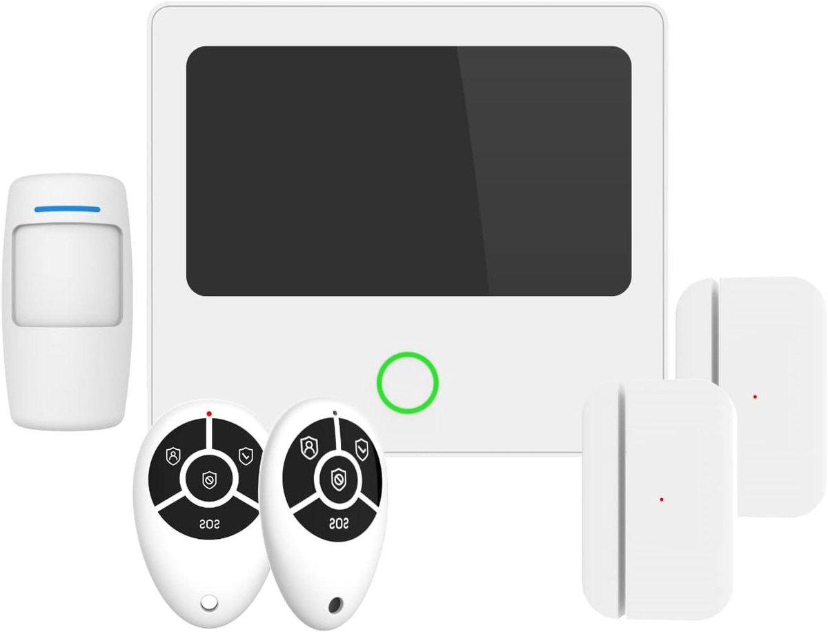 Alarm Systeem - Beveiligingssysteem Huis - Huis Beveiligen - Draadloos met Touchscreen - 200 Accessoires Max - Wit